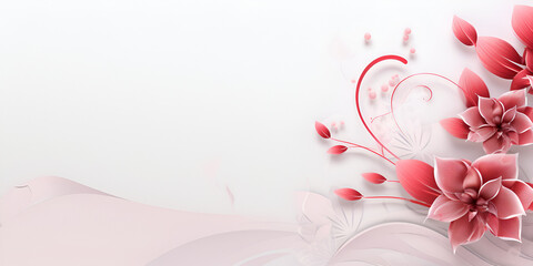 Banner design for Women day with flowers Bouquets on pastel background
