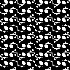 Seamless pattern black and white with abstract geometric shapes. Abstract simple minimalistic seamless background. Vector illustration graphic print.