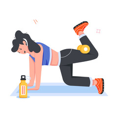 Mini Illustrations Depicting Physical Training