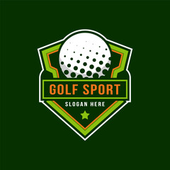 golf logo badge template