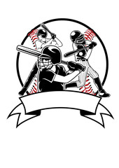 Baseball Players Illustration, Baseball Team Clipart, Home Run Stencil, Baseman Cut File, Pitcher & Catcher Vector, Fielder, Fan Shirt 
