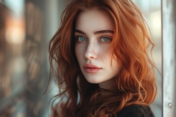 Fototapeta premium Elegant and Radiant Woman. Captivating Beauty in Graceful Poses and Stylish Fashion