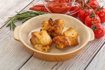Chicken breast shashlik - grilled meat