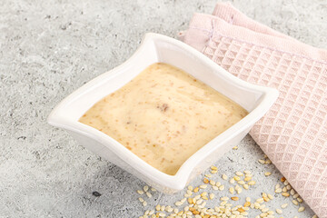 Sesame sauce in the bowl
