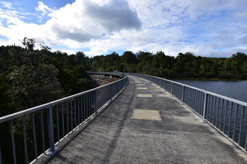 Walking on the Waitakere dam pathway