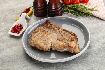 Grilled pork neck juicy steack