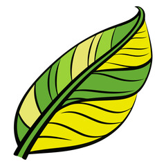 A vector icon depicting banana leaves, representing tropical themes in a simple design.