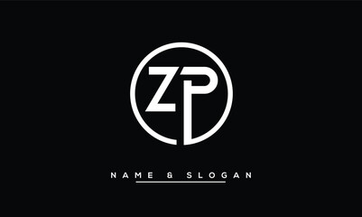 ZP, PZ, Z, P Abstract Letters Logo Monogram
