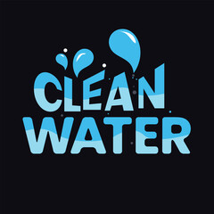Typography clean water