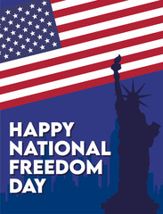 Happy national freedom day united states of america