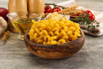 Italian cuisine - dry cellentani pasta