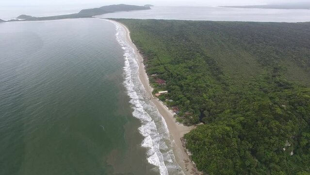 Fortaleza de Nossa Senhora dos Prazeres de Paranagu&aacute;, built in 1767; and Fortaleza Beach, na Ilha do Mel (Honey Island) - Paranagu&aacute;, Paran&aacute;, Brazil