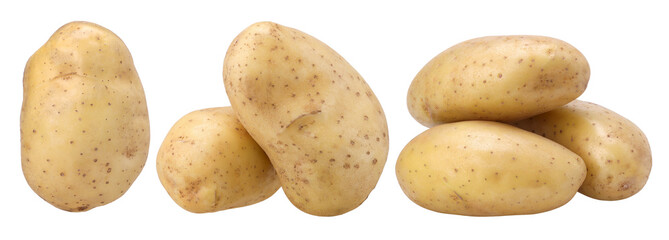 young potatoes isolated, transparent PNG, PNG format, cut out, collection