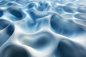 Abstract background with blue waves. Created with AI