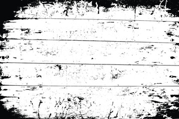 Wooden overlay texture on transparent background realistic natural wood fence dark texture Vector