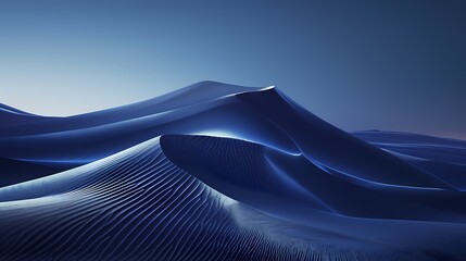 Digital blue and silver desert hill scene abstract graphic poster web page PPT background