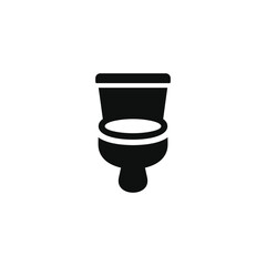 Toilet bowl icon isolated on transparent background