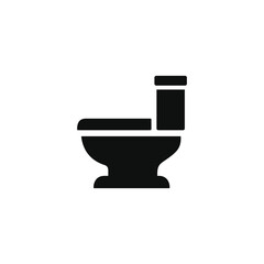 Toilet bowl icon isolated on transparent background