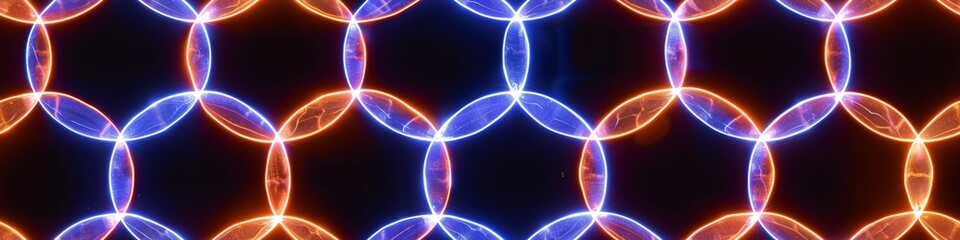 Oscillating loops with pop art, speculative modeling and bright concentric circles twisting with neon glow mesmerizing and variating patterns