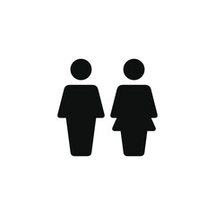 Male and female bathroom icon isolated on transparent background