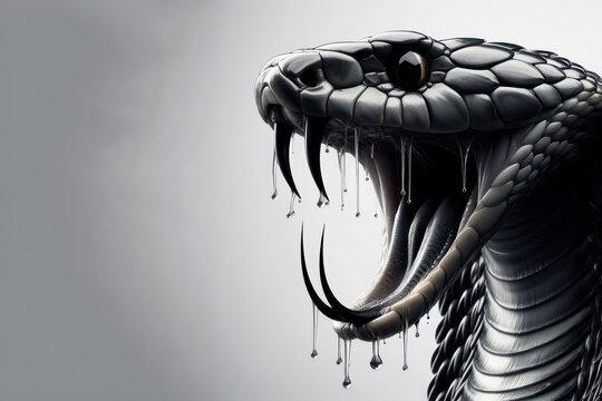 angry snake on a white background