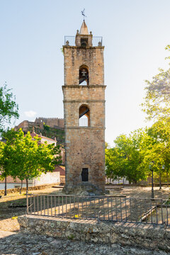 Bell tower in Mont&aacute;nchez, C&aacute;ceres, Extremadura, Spain