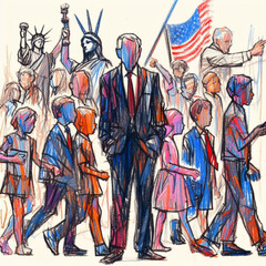 american symbols, evoking a feeling of elections