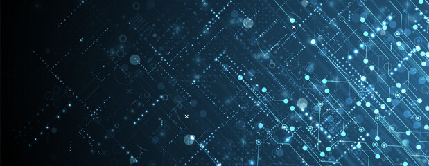 Technology abstract futuristic science background for internet business. Big data concept. Vector art.