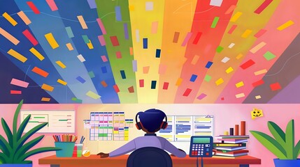 Payroll Specialist's Workspace: Tools, Spreadsheets, and Documents