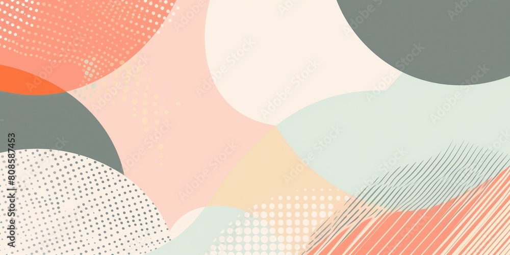 Aufkleber minimalistic abstract picture of geometry pattern with pastel color. geometric pattern design with v