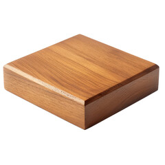 Minimalist wooden cutting board isolated on transparent background, ideal for stylish kitchens and modern culinary needs
