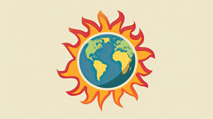 Global Warming Icon as EPS 10 File