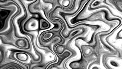 Abstract fluid black and white liquid water surface flow background. abstract glowing liquid background. Liquid marble texture.