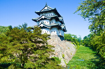 Fototapeta premium Hirosaki castle in Aomori prefecture, Tohoku, Japan.