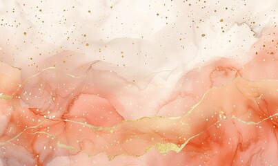 Obraz premium Watercolor thoughts with gold