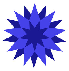 abstract blue flower