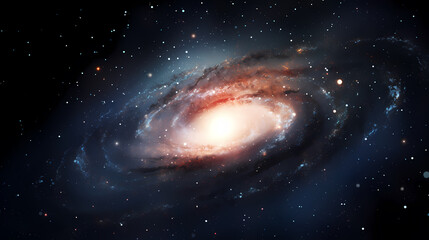 A spiral galaxy with a massive supermassive black hole at its center