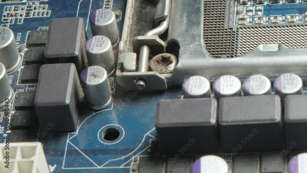 Poster computer ineternal component motherboard closeup view