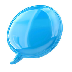 Blue speech bubble clip art