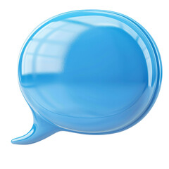 Blue speech bubble clip art