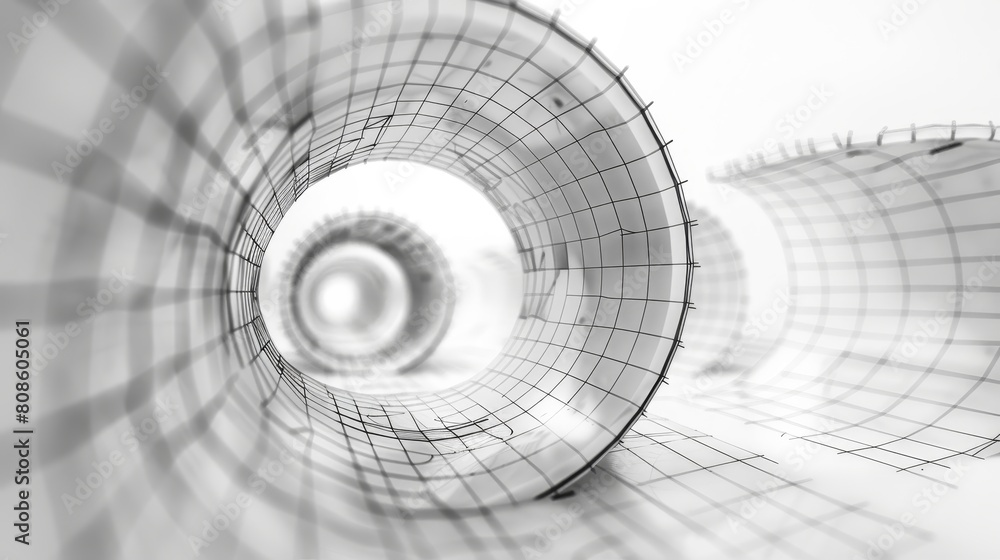 Poster conceptual design wireframe: a 3d illustration of a wireframe representing a conceptual design