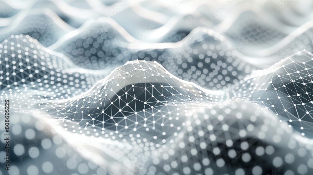 Poster digital art geometric pattern: a 3d illustration featuring a wireframe art piece with a geometric pa