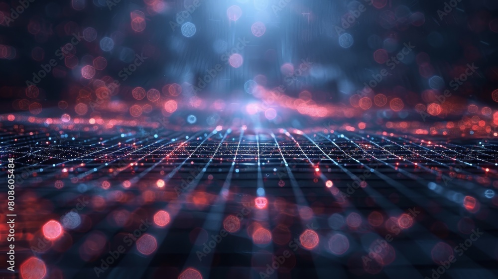 Poster digital grid abstract background: an illustration featuring a digital grid as an abstract background