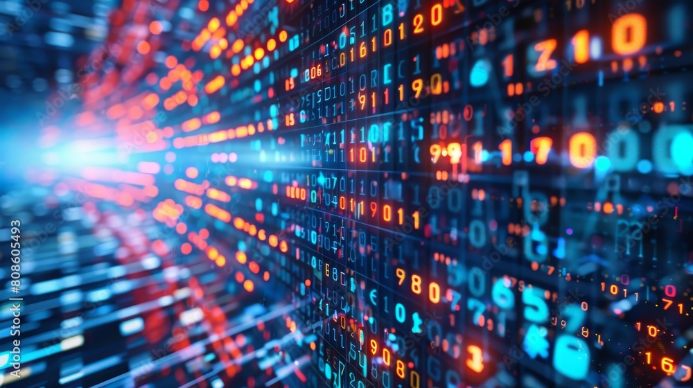 Poster digital grid cyber technology: a photo showing a digital grid related to cyber technology