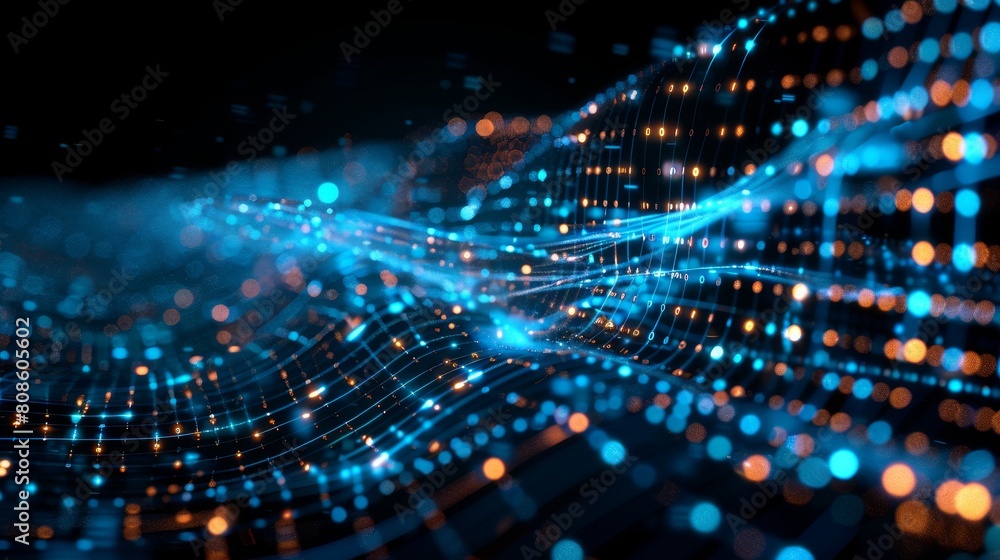 Poster Digital Grid Network Connection: A photo showing a digital grid symbolizing network
