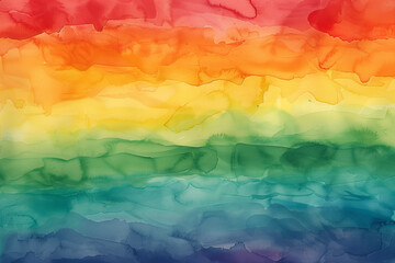 Vibrant watercolor painting with flowing layers rainbow colours 