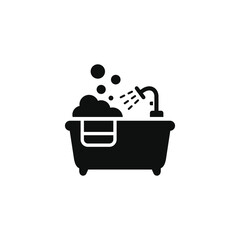 Bathtub icon isolated on transparent background