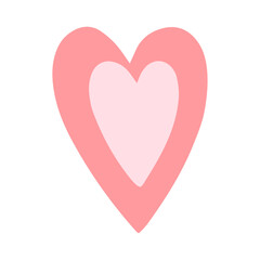 Hand drawn heart illustration on white