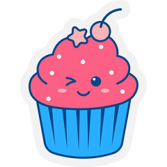 Cute Cupcake Sticker