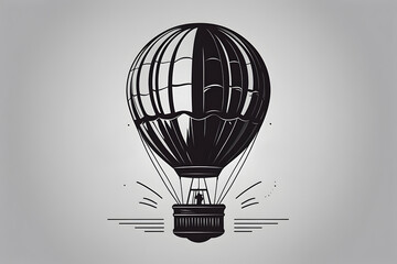 Obraz premium A hot air balloon with an isolated background